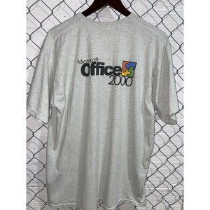 vintage Y2K Microsoft office 2000 T-shirt Size Xl Stains In Photos 0024